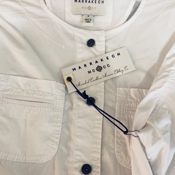 Anthropologie Marrakech White Cotton Jacket - Picture 9 of 9